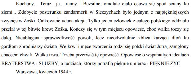 Kamienie na szaniec streszczenie szczegolowe