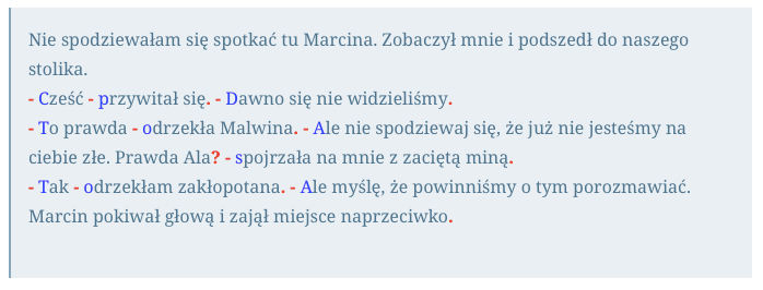 Opowiadanie z dialogiem – Język polski