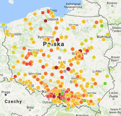 Smog Mapa 2018 – Język polski