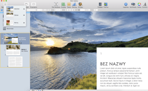 Wygląd programu iBook Author