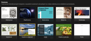 Różne szablony w programie iBook Author