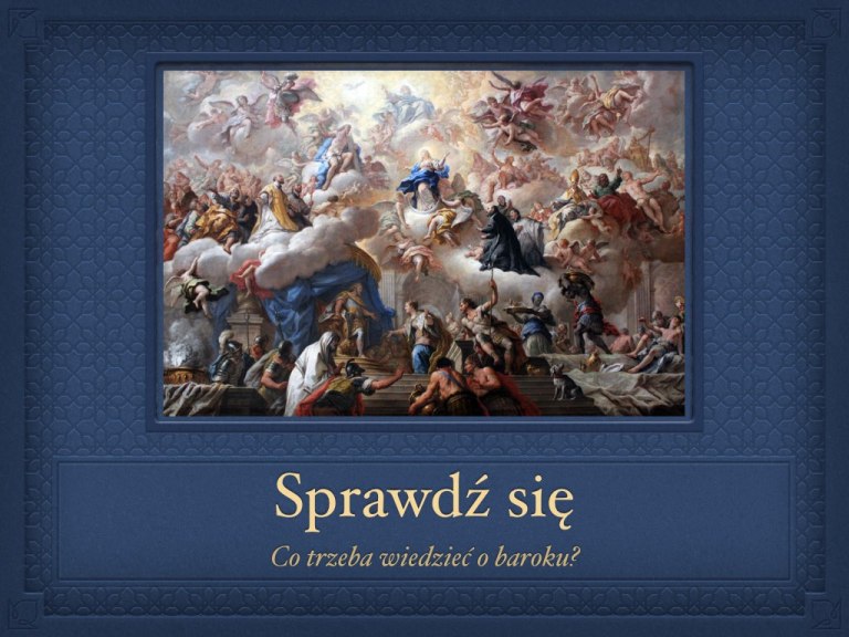 Barok – prezentacja – Język polski