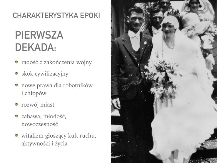 Dwudziestolecie międzywojenne – prezentacja – Język polski