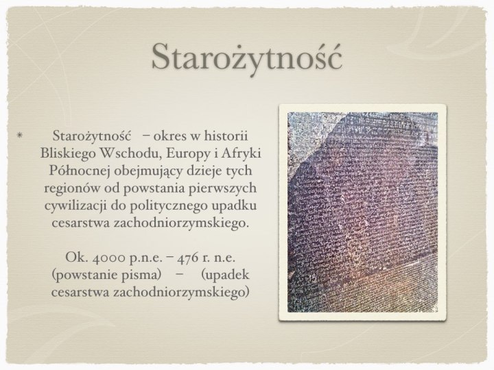Antyk – prezentacja – Język polski
