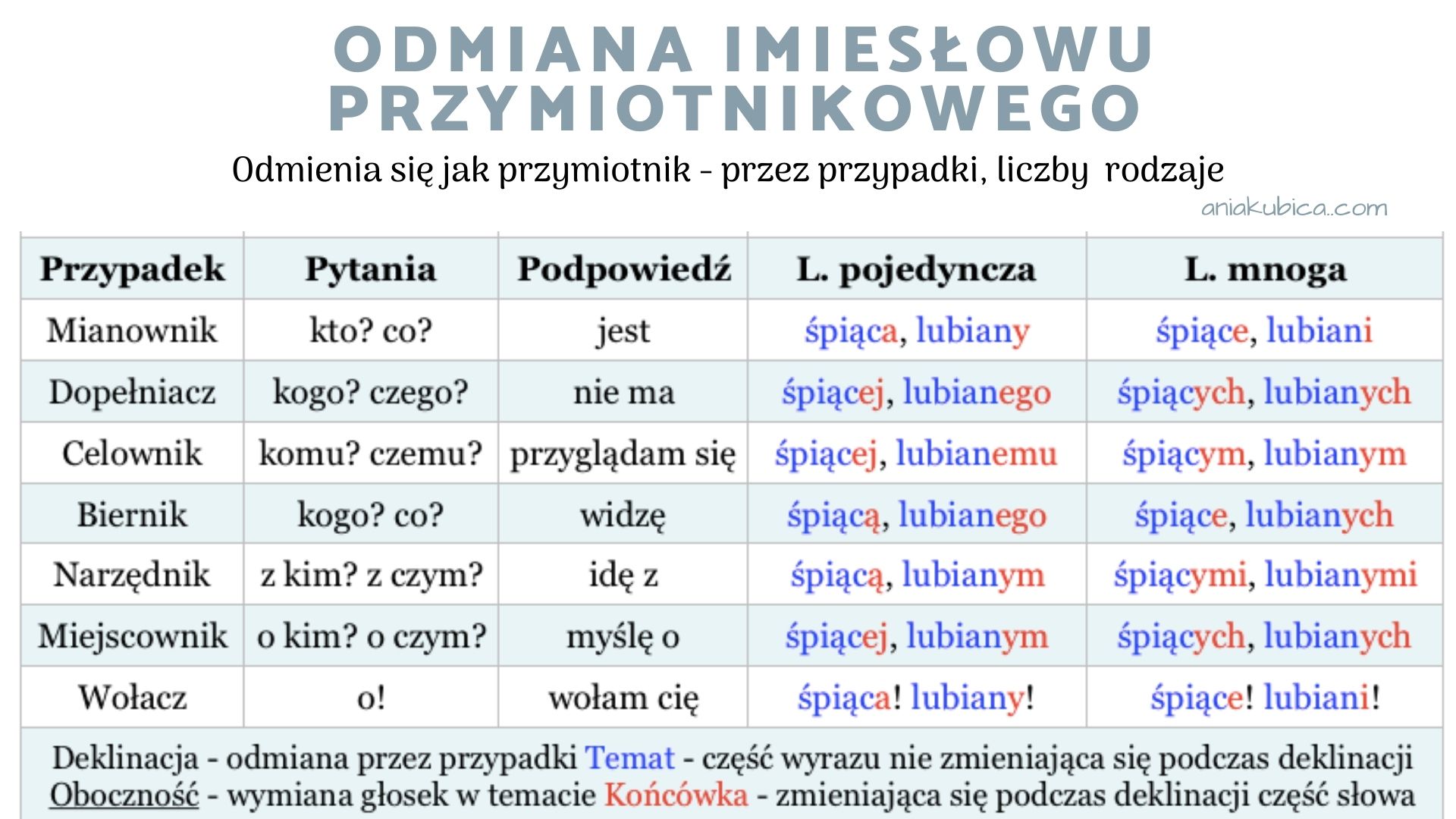 imieslow-przymiotnikowy-deklinacja