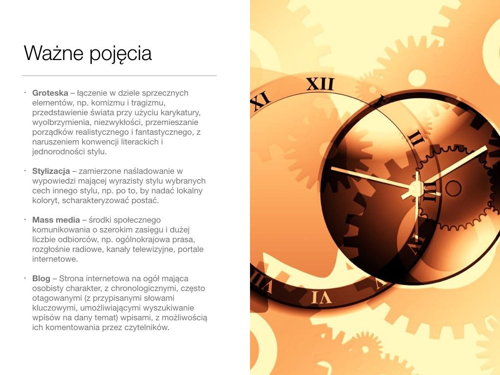 Współczesność – prezentacja – Język polski