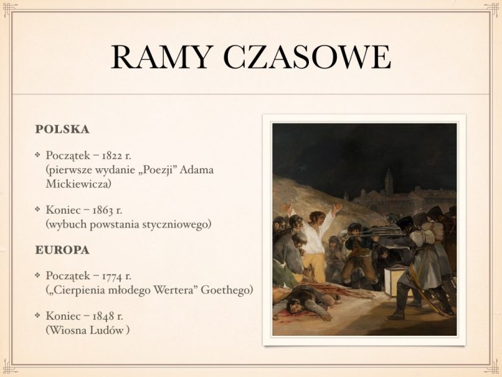 Romantyzm – prezentacja – Język polski