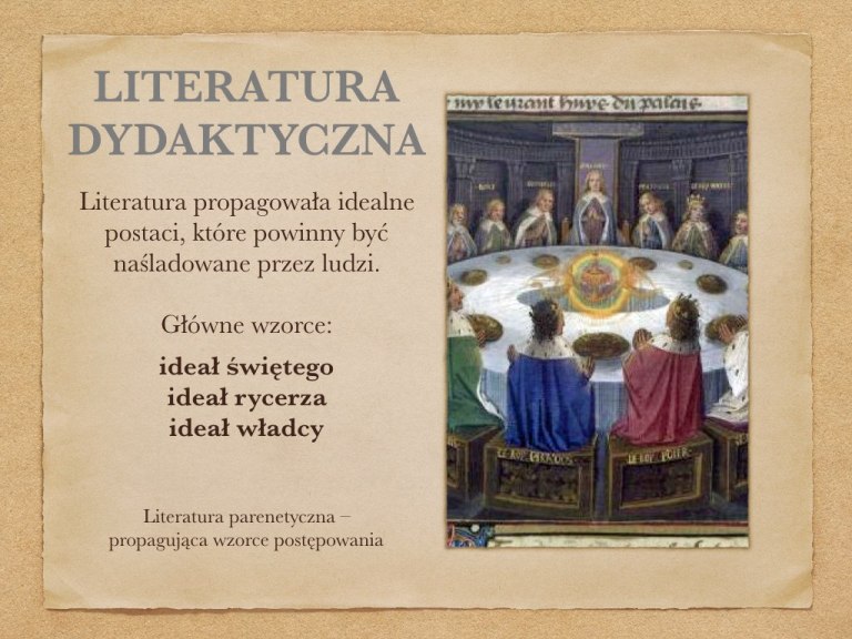 Średniowiecze – prezentacja – Język polski