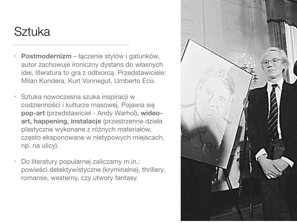 Współczesność – prezentacja – Język polski
