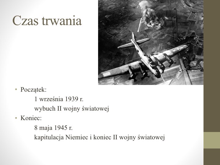 Wojna i okupacja – prezentacja – Język polski