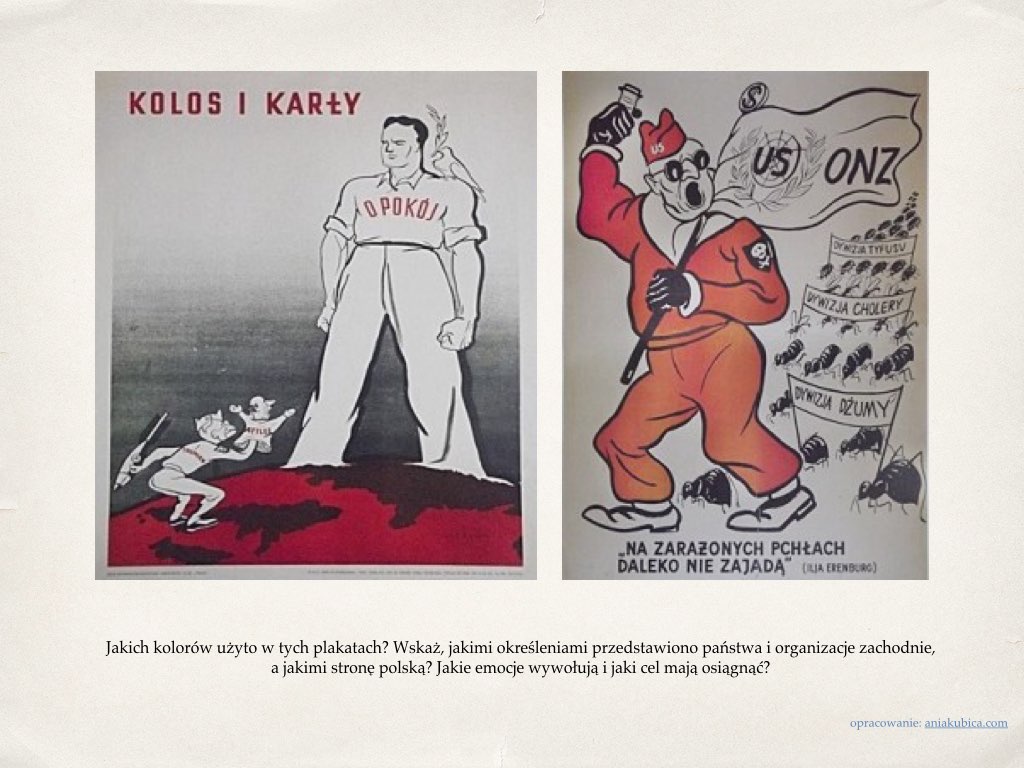 Plakaty propagandowe - wróg jako karzeł