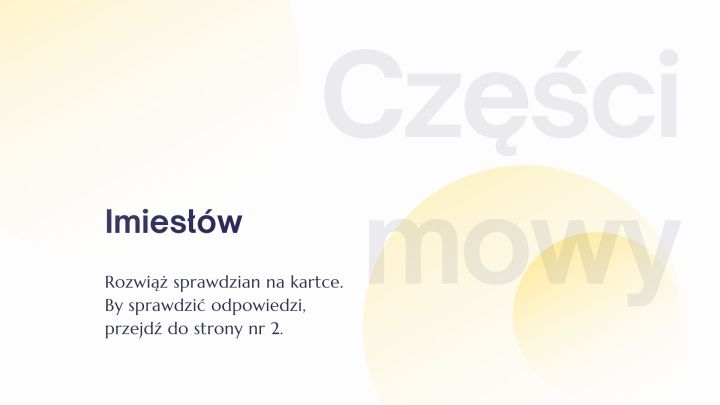 Imiesłów – test – Język polski