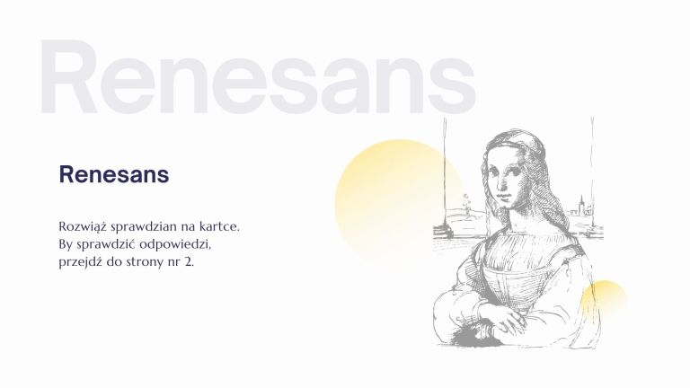 Renesans – test – Język polski