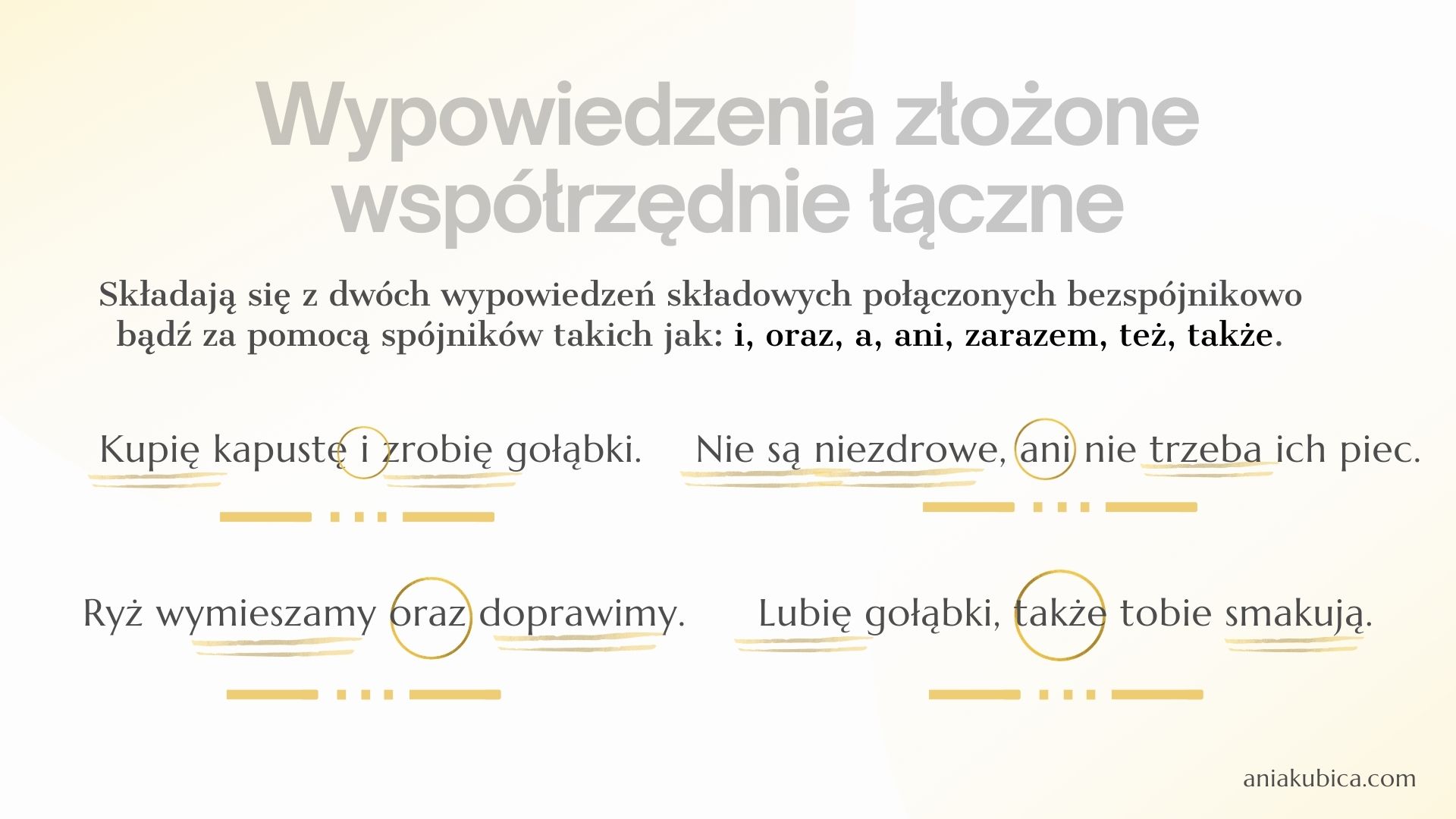 Zdania złożone współrzędnie – Język polski