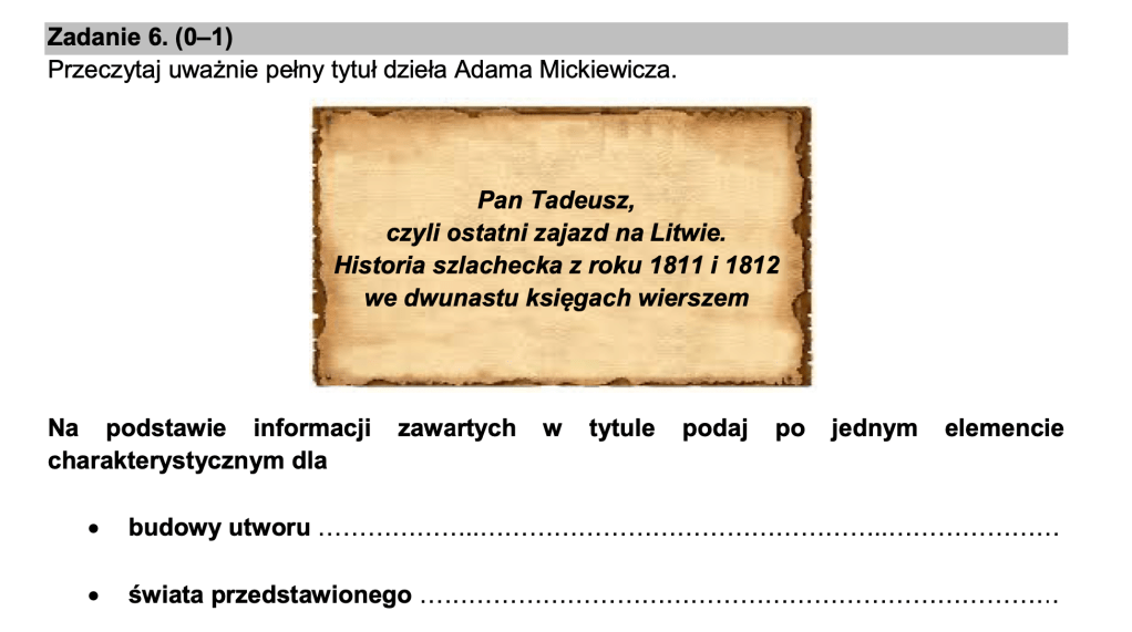 Teoria literatury – Język polski