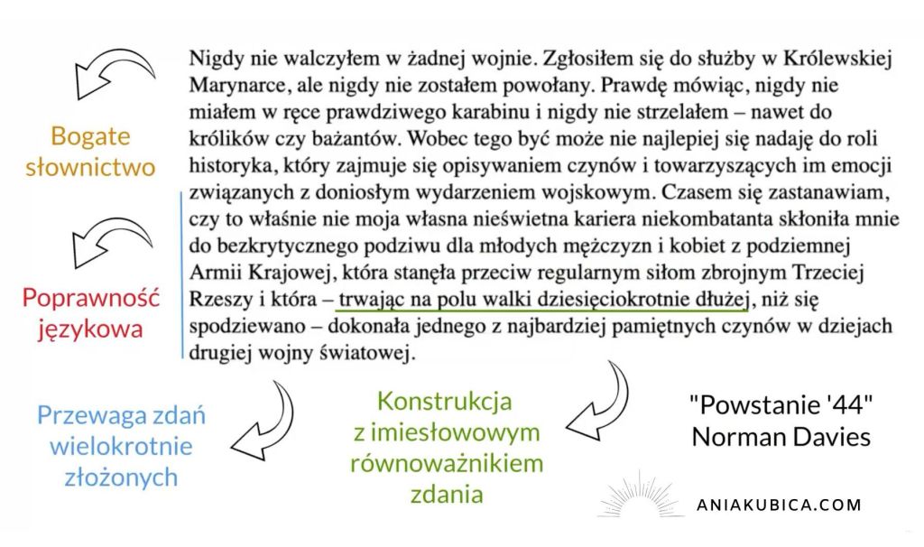 Cechy odmiany pisanej języka na przykładzie "Powstania '44"